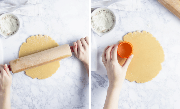 Step-by-step photos for making cut out sugar cookies.