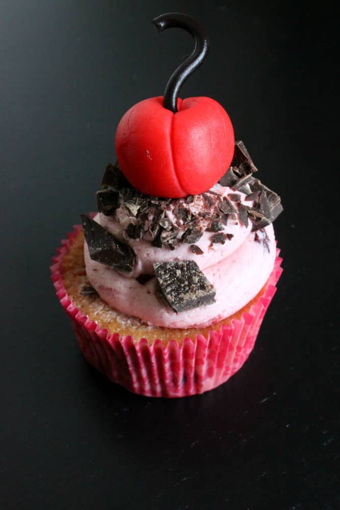 Cherry Garcia cupcake