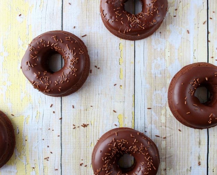 Easy recipe for homemade triple chocolate doughnuts!