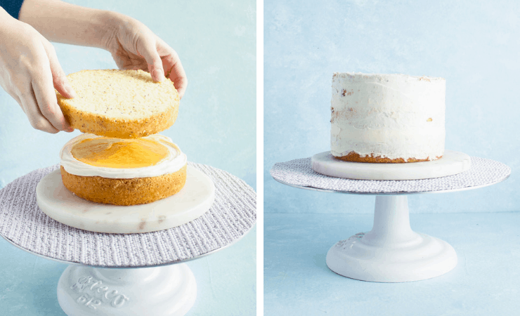 Step-by-step photos for making an easy lemon cake