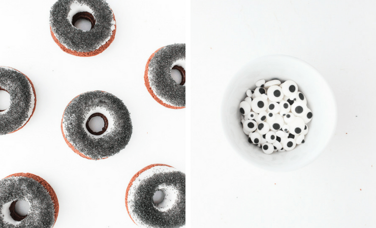 Step-by-step photos for making monster doughnuts