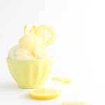 Sweetly tangy lemon ginger sorbet! No ice cream machine needed! | The Simple, Sweet Life