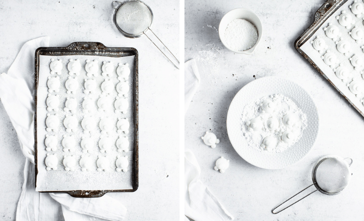 Step-by-step photos for making homemade marshmallows