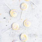 meringue pops on a gray background