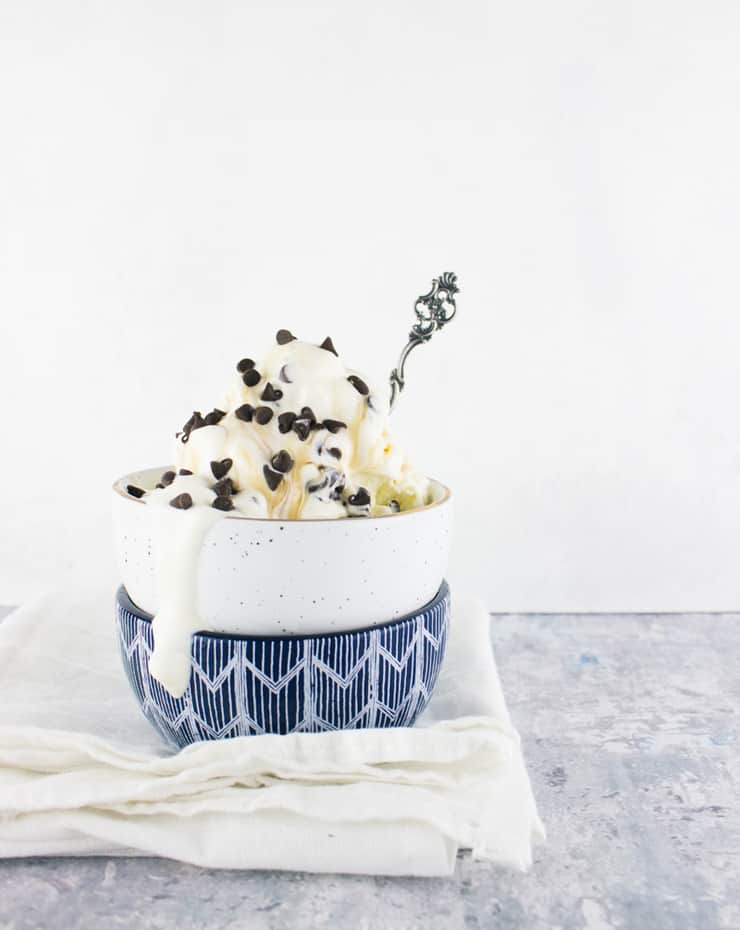 Breakfast for dinner is going to get a run for it's money with this breakfast for dessert inspired no-churn chocolate chip pancake ice cream!