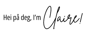 Image reads "Hei pa deg, I'm Claire".